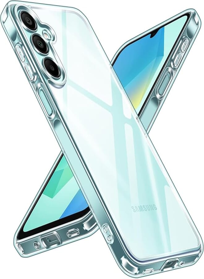 ivoler Never Yellowing Clear Case for Samsung Galaxy A16 4G / A16 5G, Military Protection, Shockproof, Scratch-Resistant, Transparent Protective Case, Thin Transparent Mobile Phone Case Cover